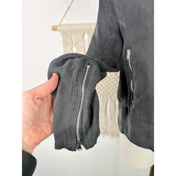 Blank NYC Back Roads Black Lightweight Moto Jacket Size Small Zip Up - Picture 7 of 11